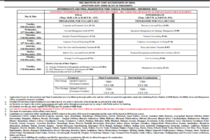 CMA Inter Exam dates